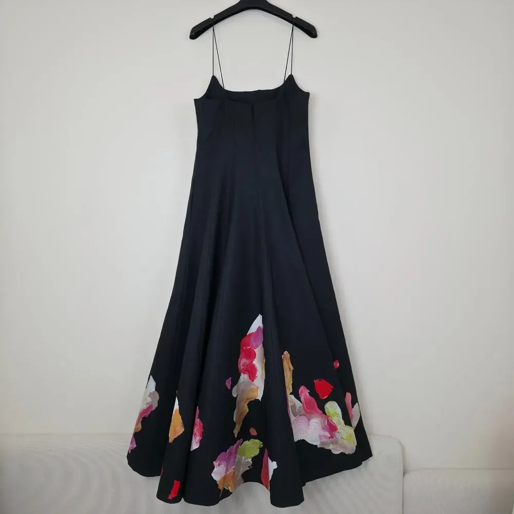 Acler Abstract Samstone Sleeveless A-Line Maxi Gown Dress Sz 6 NWOT - Picture 4 of 15